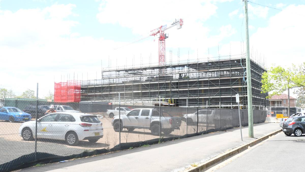 IN PROGRESS: The new DPI building is rising at the former base hospital site. Photo: CARLA FREEDMAN