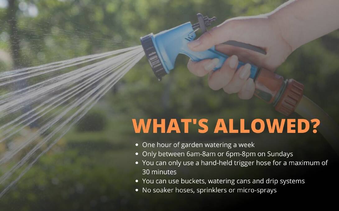 CRACKDOWN: Orange residents face fines for watering outside of the permitted times or not complying with Level 5 restrictions.