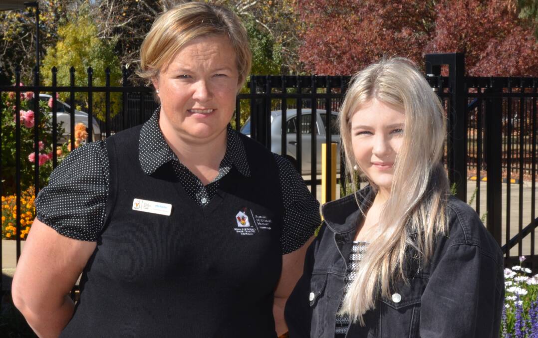 SUCCESS: Ronald McDonald House Canberra CEO Michelle McCormack with scholarship winner Clare Barclay at RMH Orange. Photo: DAVID FITZSIMONS 0430dfclare1