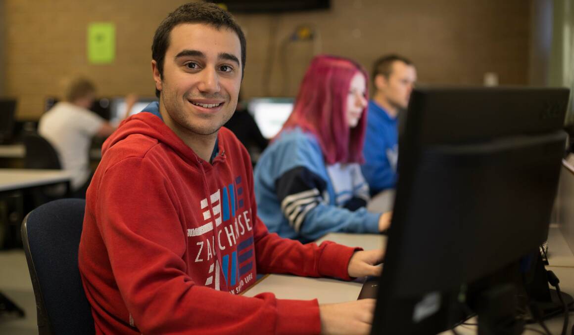 STUDYING: Alexander Kastrounis is training in information technology in Orange. Photo: Supplied 