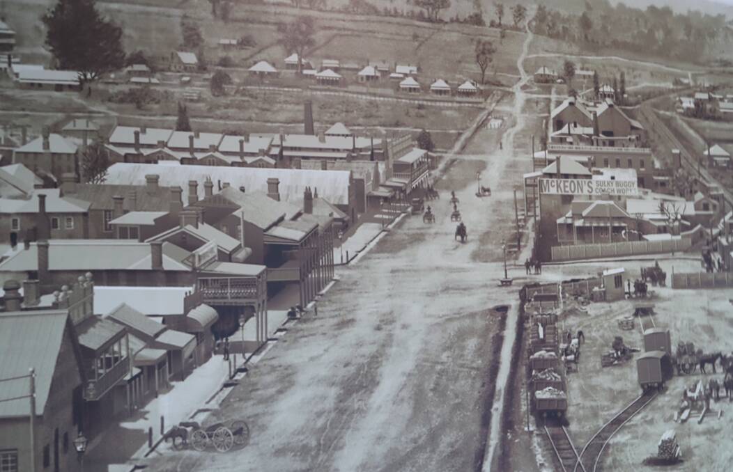 BACK THEN: Peisley Street and the railway in 1907 as seen in part of the panorama photo.
