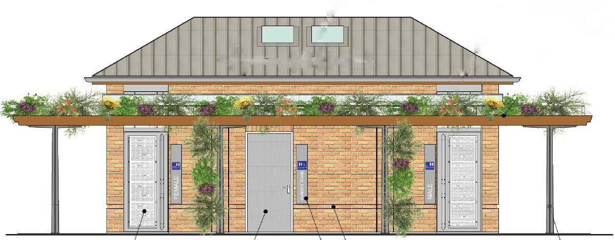 WHAT ALL THE FUSS WAS ABOUT: A drawing of the planned Robertson Park toilet block.