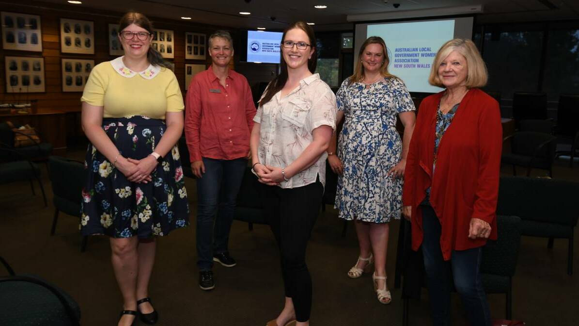 COUNCIL SESSION: Candidate Sarah Blake, Cr Joanne McRae, candidate Mel McDonell, Cr Cass Coleman and Denise Wilton from the ALGWA at an information session in March. Photo: JUDE KEOGH