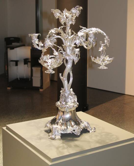 RARE ANTIQUE: The Campbell Epergne was made in London in 1862 by Thomas Smily.