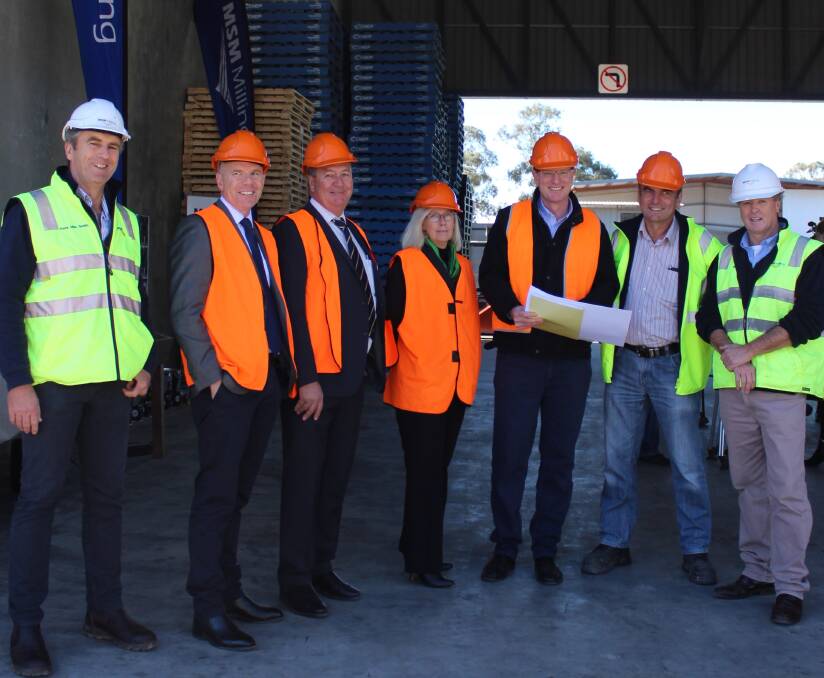 FIRED UP: Pete Mac Smith MSM, Brad Williams ARENA, Cabonne mayor Kevin Beatty, Heather Nicholls Cabonne council, Member for Calare Andrew Gee, Nino Di Falco NSW EPA and Bob Mac Smith MSM. Photo: Supplied