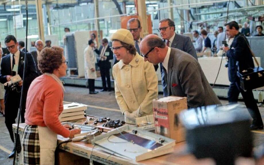 MEETING WORKERS: The Queen and Prince Philip talk with staff at the Email factory in Orange during their visit in 1970. Photos: ORANGE AND DISTRICT HISTORICAL SOCIETY