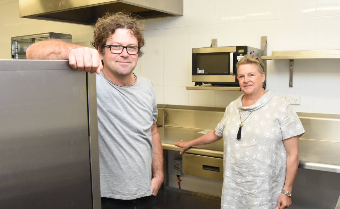 Local Grazers: Tony Worland and Edwena Mitchell investigating the kitchen at the Blayney Community Centre. Photo: Mark Logan.