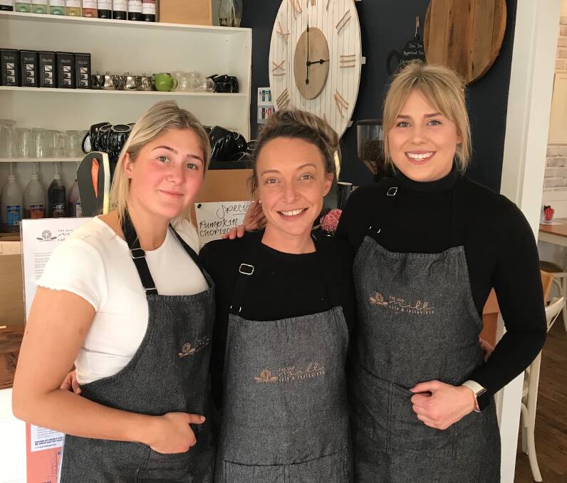 COOKING IT UP: Emily Spasic, Bronwyn Miller and Ali Spasic are the new team behind the Old Mill. 