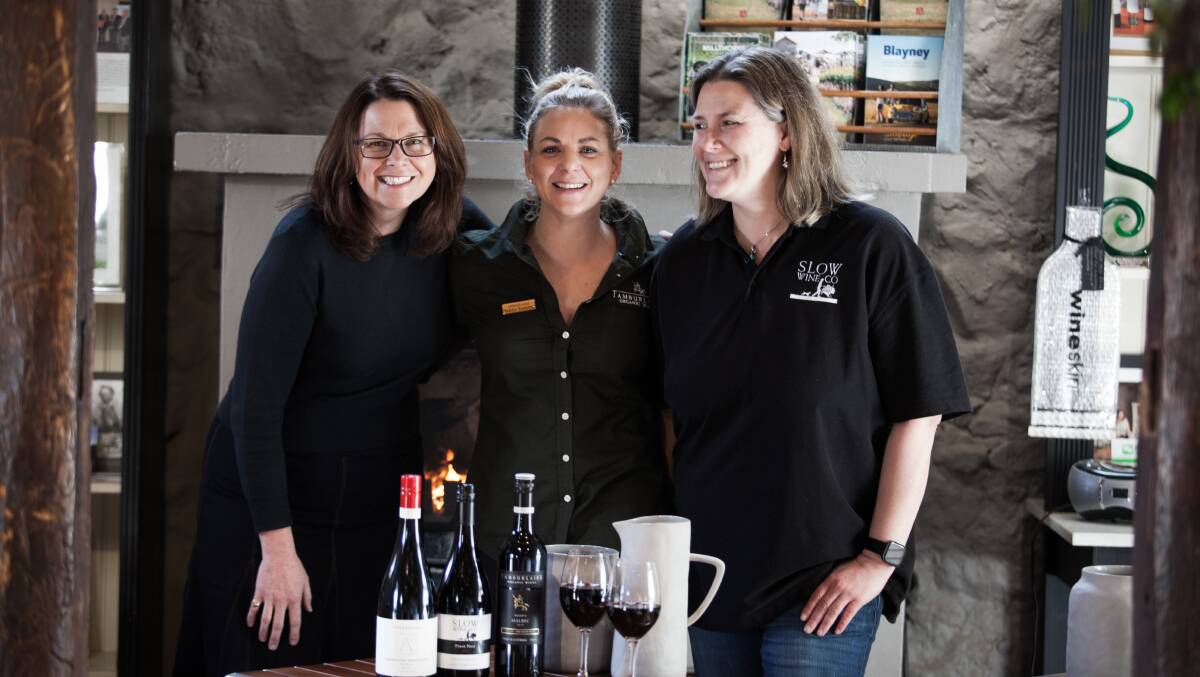 GOOD TASTE: Heidi Crossing, Phoenix Kamsteeg and Jen Baylis are the group behind the Millthorpe Wine Collective and the Millthorpe Mouthful. 