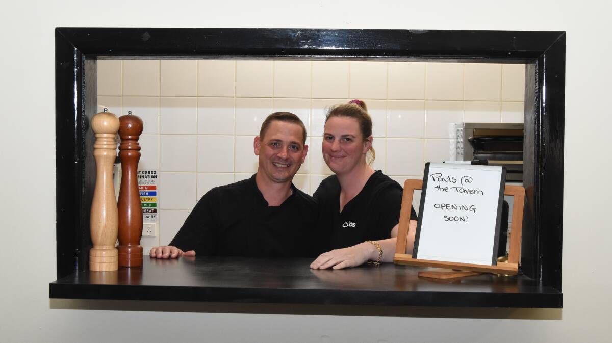 SERVICE!: Paul and Emma Dauvin are opening Paul's at the Tavern at the Forest Reefs Hotel in May. Photo: Mark Logan.