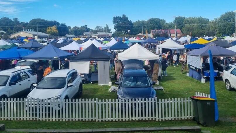FULL: Redmond Oval was brimful with stalls during the 2022 April Millthorpe markets. Photo: Contributed.