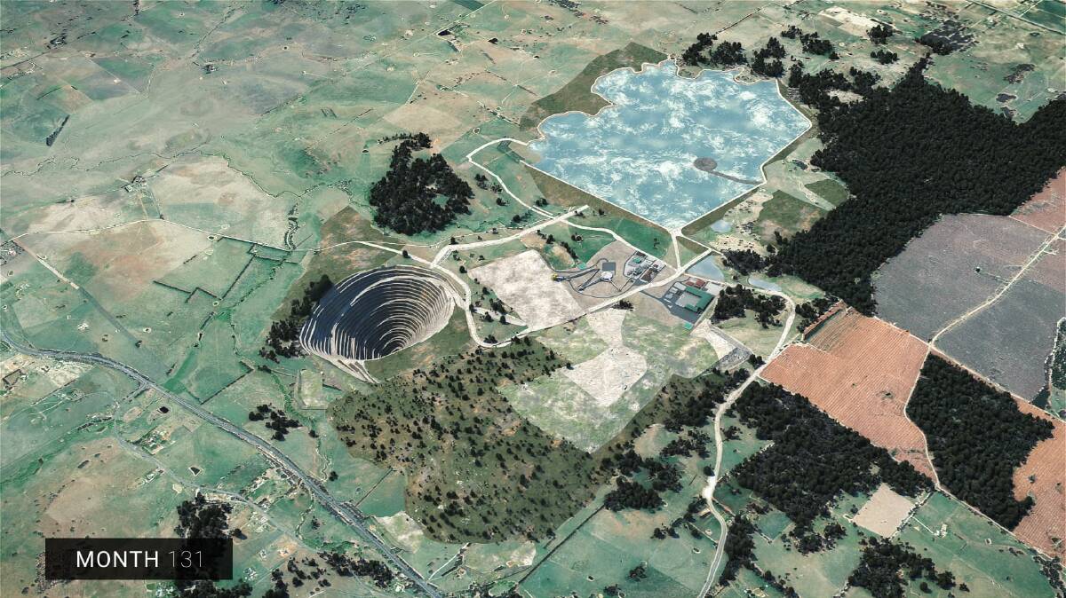 A Regis image from the original EIS showing how the mine would look.
