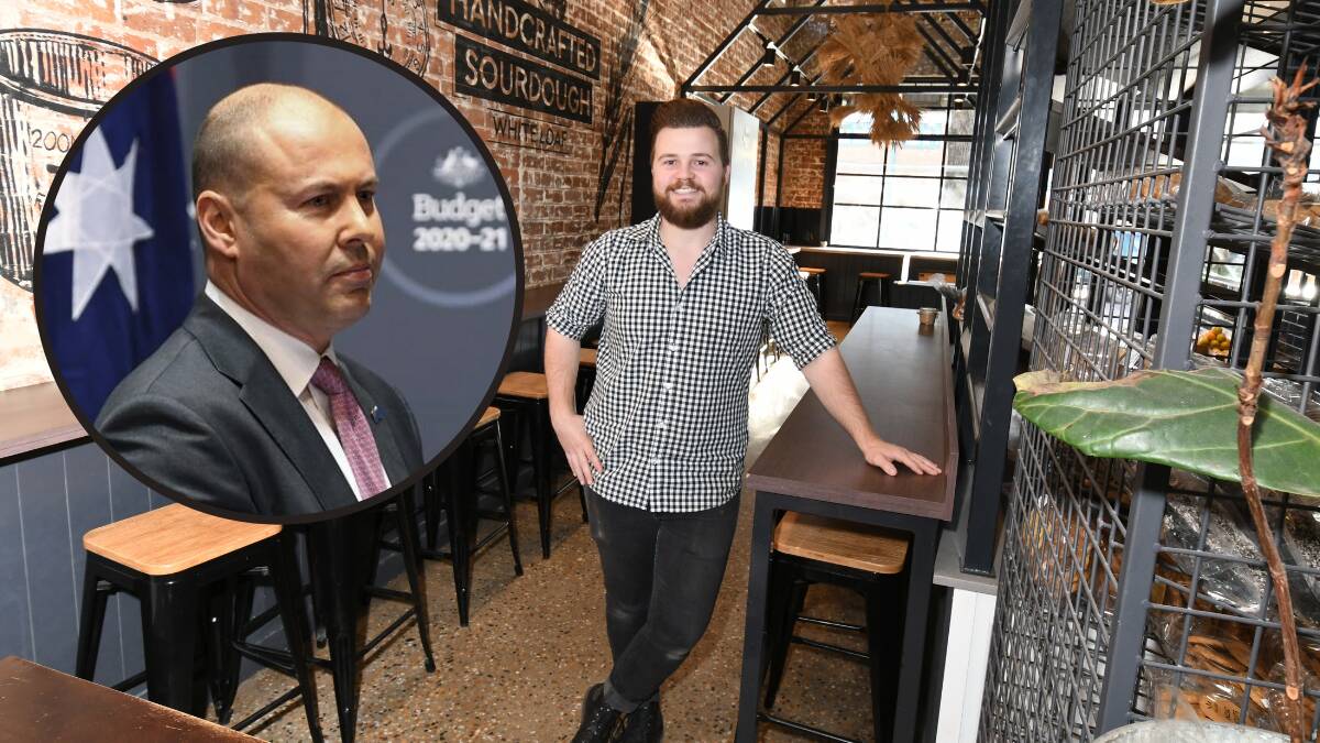MORE CAN BE DONE: Village Bakehouse Retail Operations Manager, Taylor Stevenson, with (inset) treasurer Josh Frydenberg. Photos: JUDE KEOGH / FILE