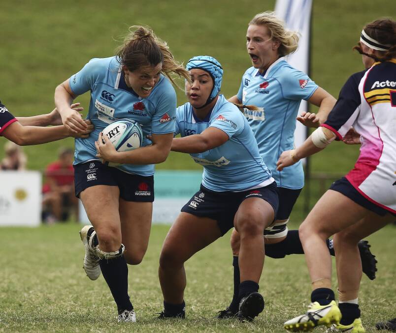 JOB NOT OVER: Grace Hamilton and her NSW Waratahs have qualified for the Super W finals, but must down Queensland on Thursday to keep their title defence alive. Photo: KAREN WATSON