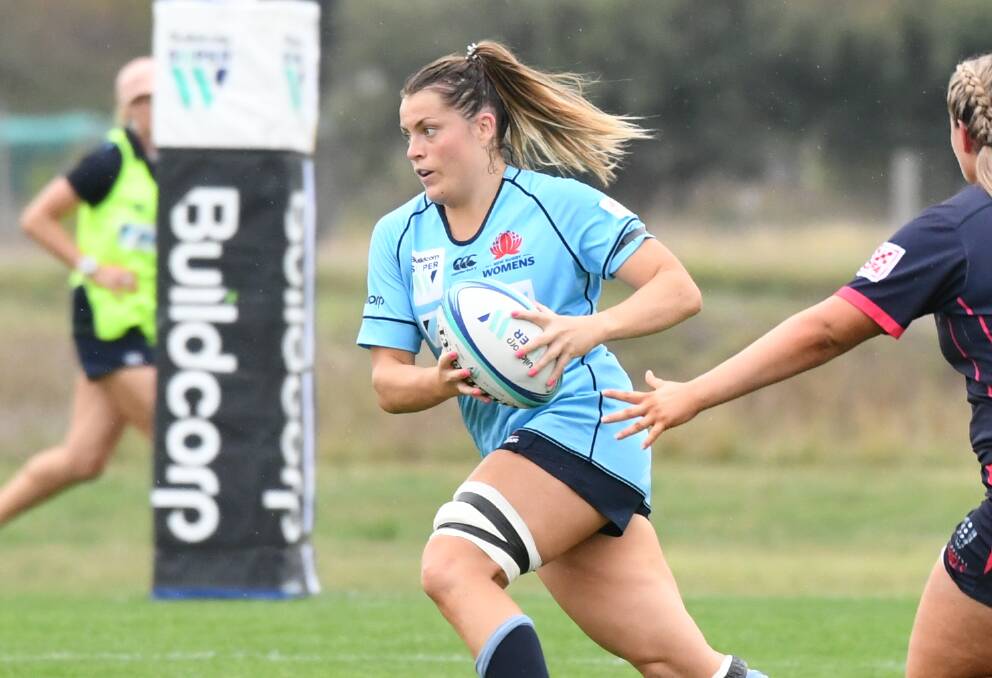 STAR: Grace Hamilton in action for the NSW Waratahs when they played at Bathurst's Ashwood Park. Photo: CHRIS SEABROOK