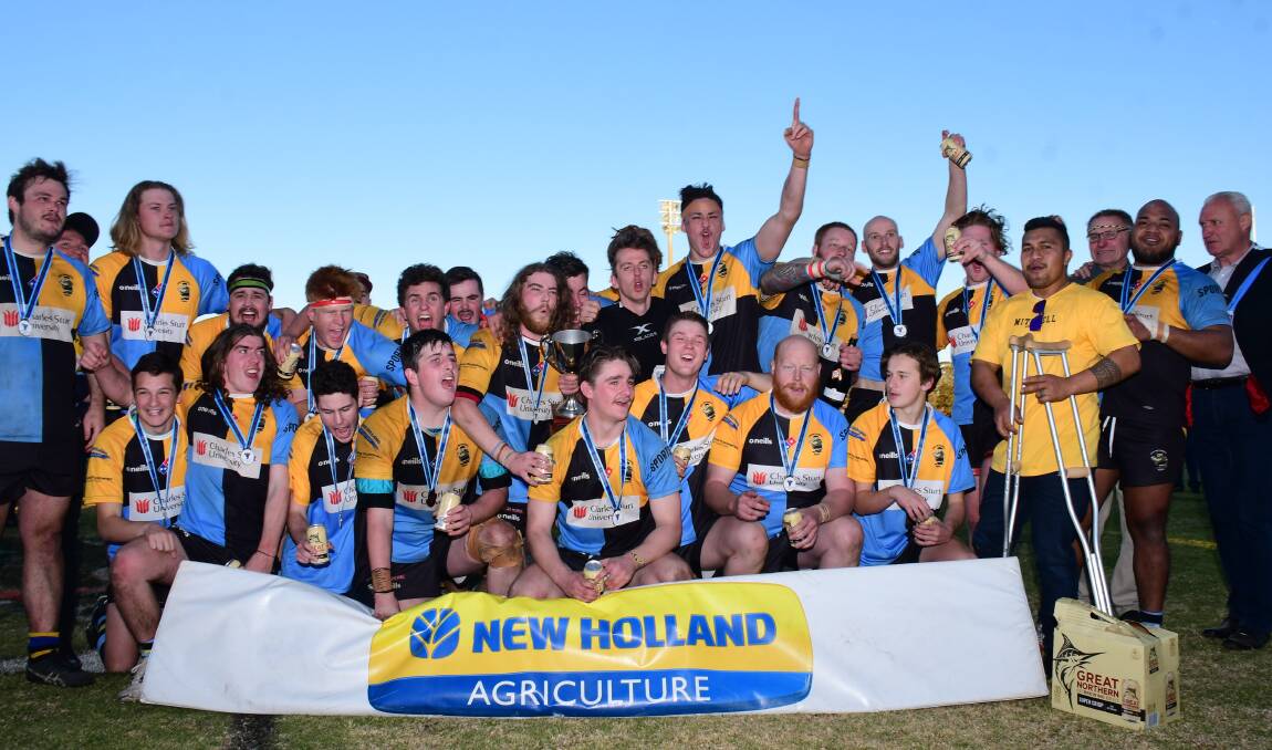 THE CHAMPIONS: CSU produced the biggest upset in the history of the New Holland Cup when winning Saturday's grand final against Narromine. They posted a 30-29 win. Photo: AMY McINTYRE