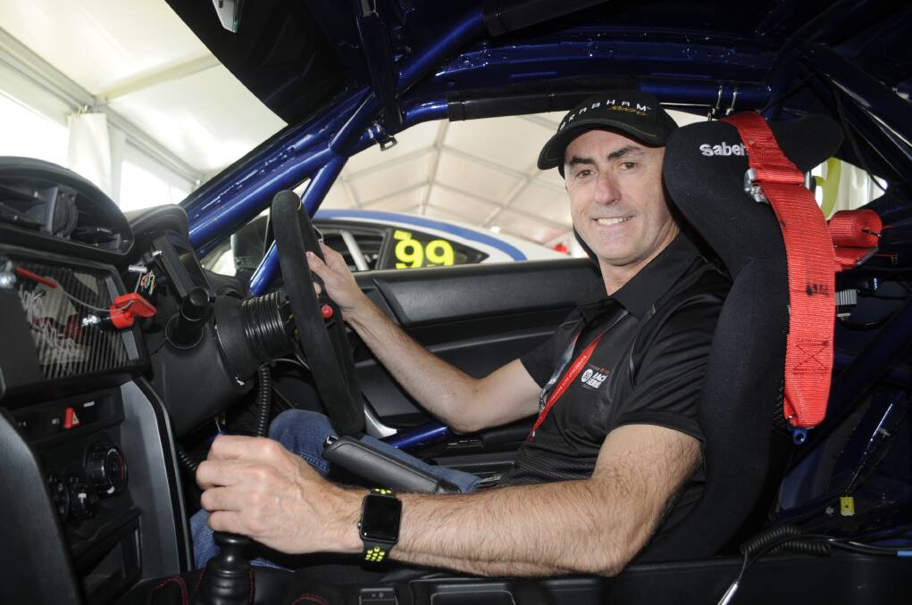 BACK AT BATHURST: David Brabham, who won the Bathurst 1000 20 years ago in a BMW 320i, is racing in the Toyota 86 series at Mount Panorama. Photo: CHRIS SEABROOK 100417cbrabhm1