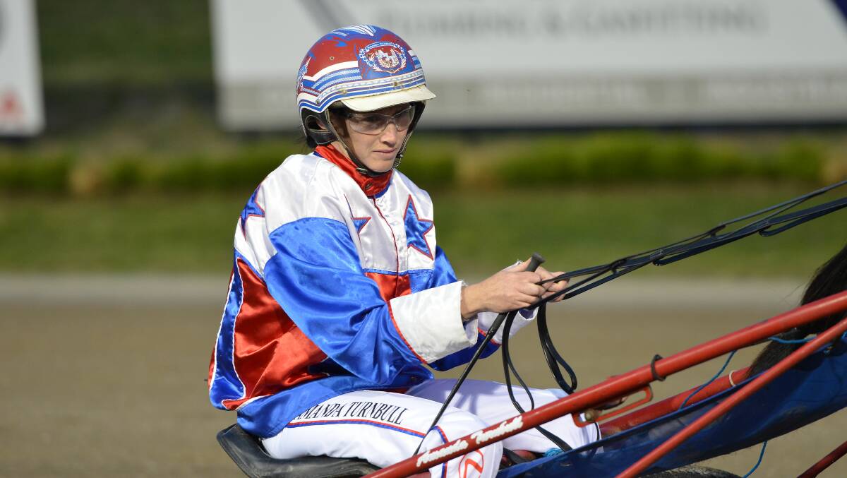 GOOD NIGHT: Amanda Turnbull drove three winners at Parkes on Monday night, including taking out the feature aboard Lukes Gift.