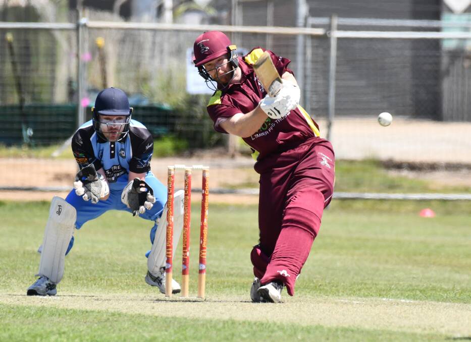 Matt Corben's aggressive intent with the bat was a key for Cavaliers. Picture by Jude Keogh