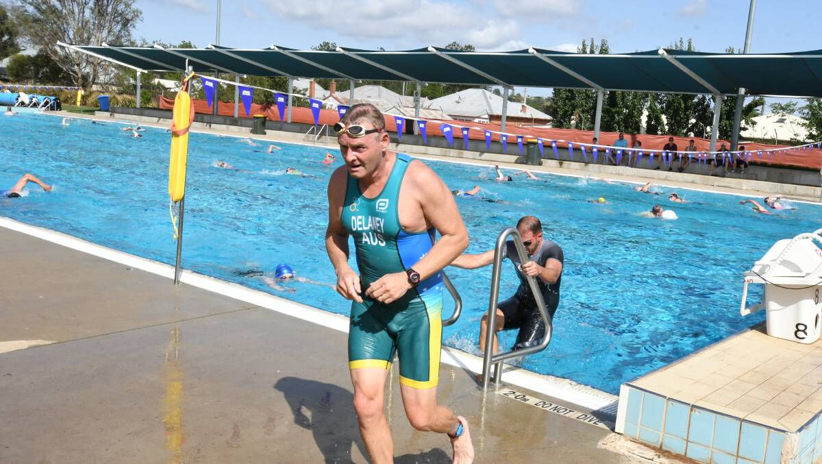 Nick North was pushed all the way but won round two of the Central West Inter Club Triathlon Series in Bathurst on Australia Day. Photos: CHRIS SEABROOK