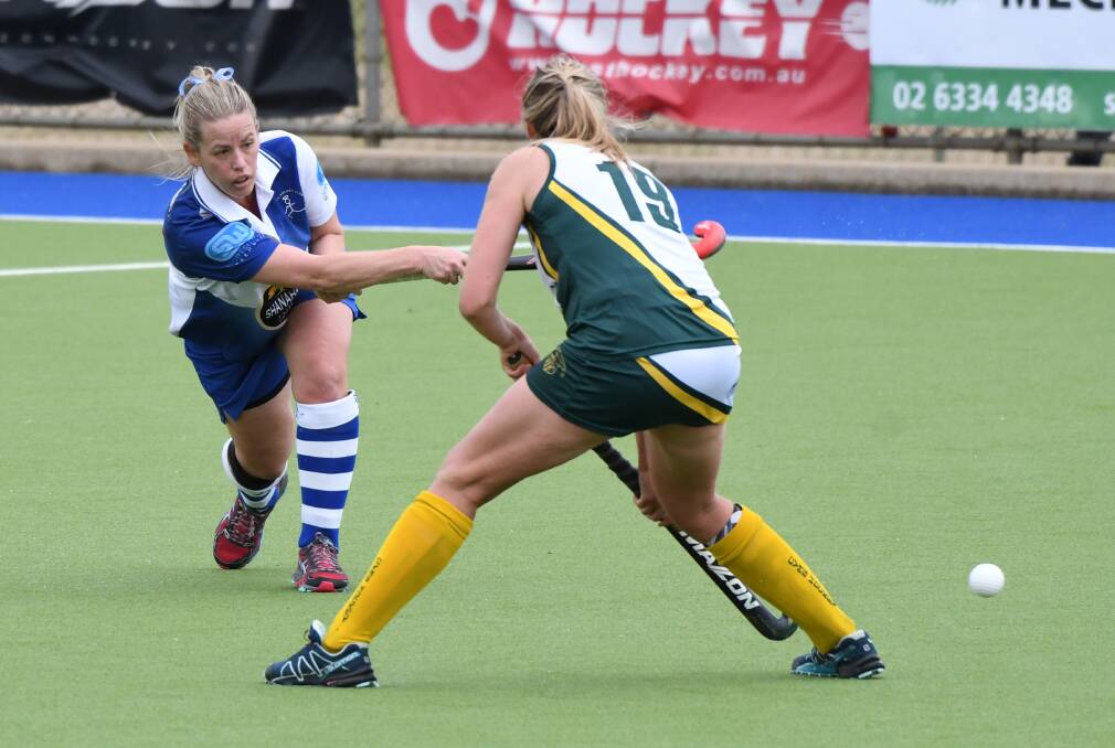 EXPERIENCE: Lucy Weal played in 2013 when St Pat's last won a women's Premier League Hockey grand final. This Saturday she and her Saints will do battle with Lithgow Panthers in another decider. Photo: CHRIS SEABROOK