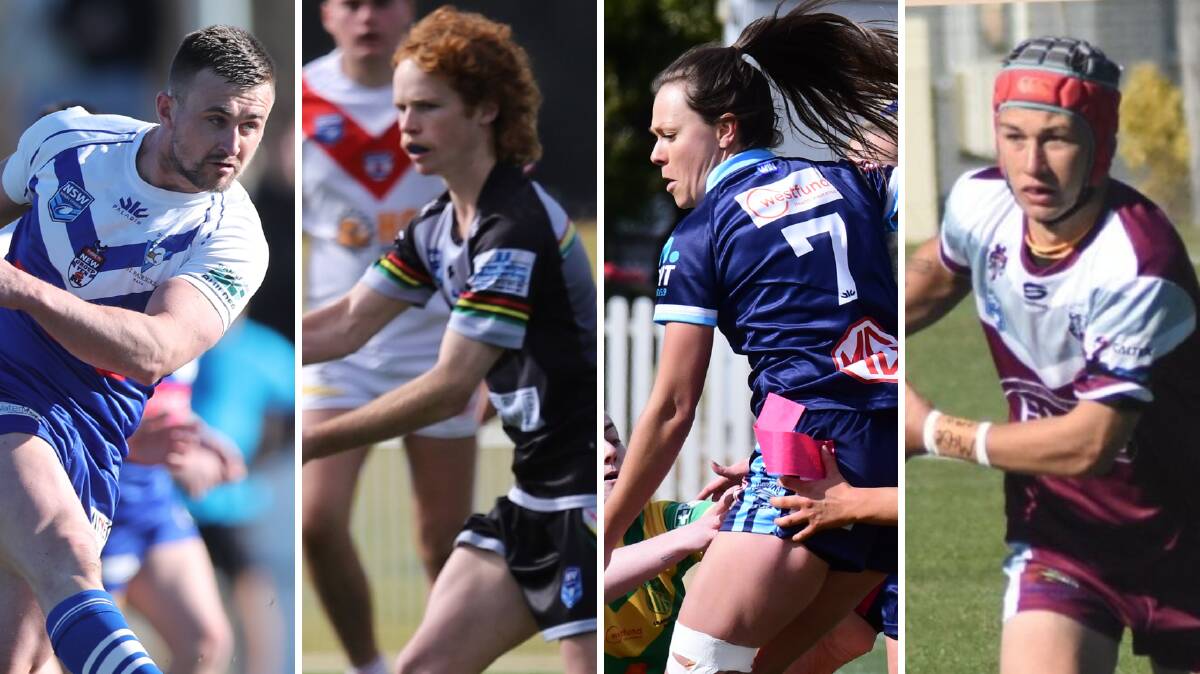 WHO WILL BE THE FINEST: Hayden Bolam (firsts), Jackson Carter (under 18s), Bec Ford (league tag) and Aiden Nunn (reserves) all led the player of the year count in their respective Group 10 grades when voting went behind doors.
