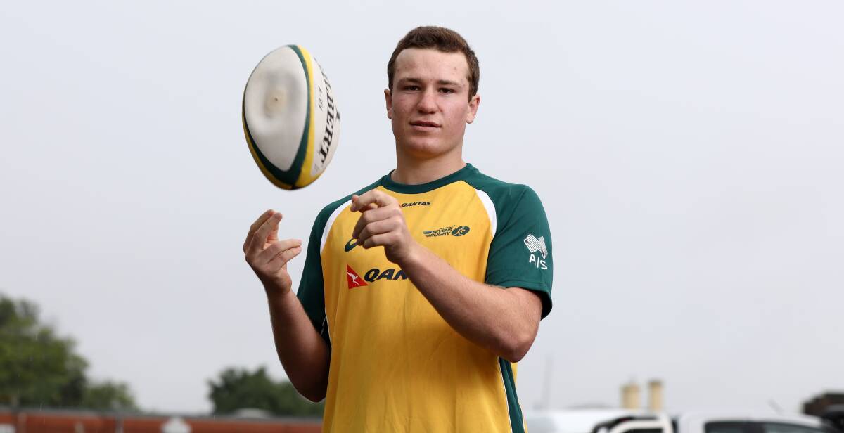 AUSSIE HOPEFUL: Hunter Ward has represented Australia in the World Schools Sevens Series and now the Lions junior has been named in the Junior Wallabies squad. Photo: ANDREW MURRAY