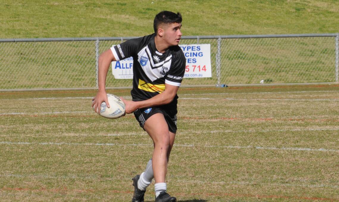 MIGHTY MAGPIE: Halfback Jamie Thorpe was one of a number of young stars who shone in Forbes' big win at Apex Oval on Saturday. Photo: NICK GUTHRIE