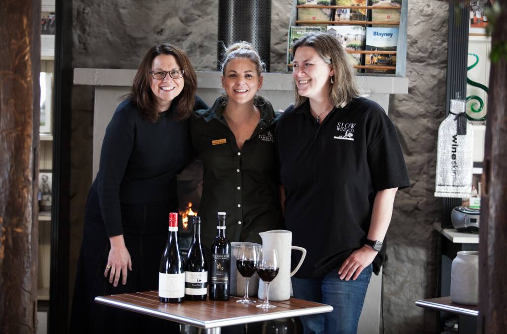 GOOD TASTE: Heidi Crossing, Phoenix Kamsteeg and Jen Baylis are the group behind the Millthorpe Wine Collective and the Millthorpe Mouthful. 