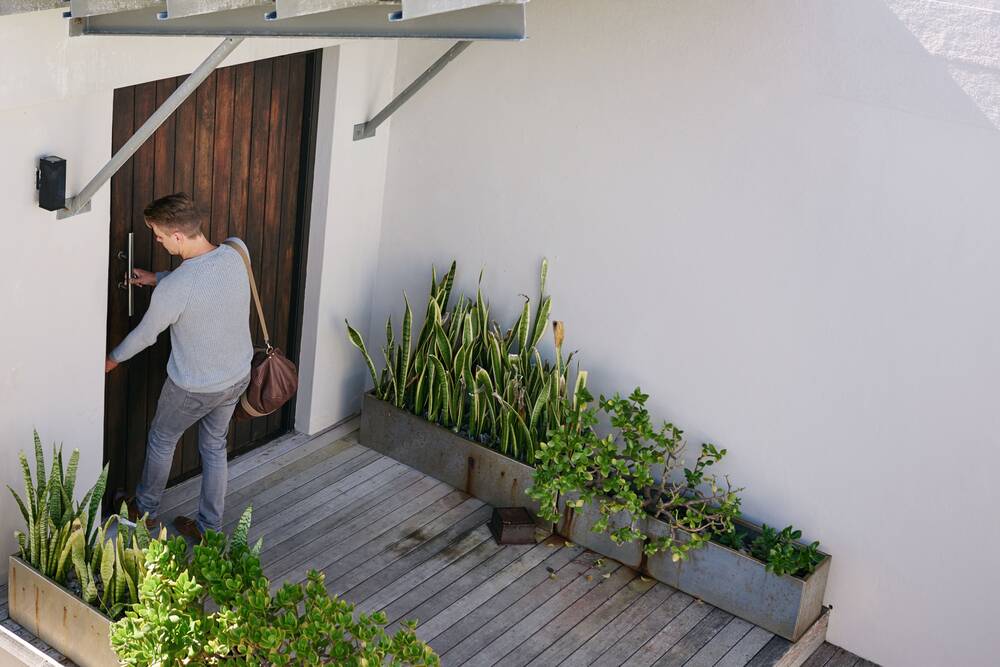 Trying the door: One in three Australians do not lock their doors or windows but this gives easy entry to opportunistic door knockers and criminals.