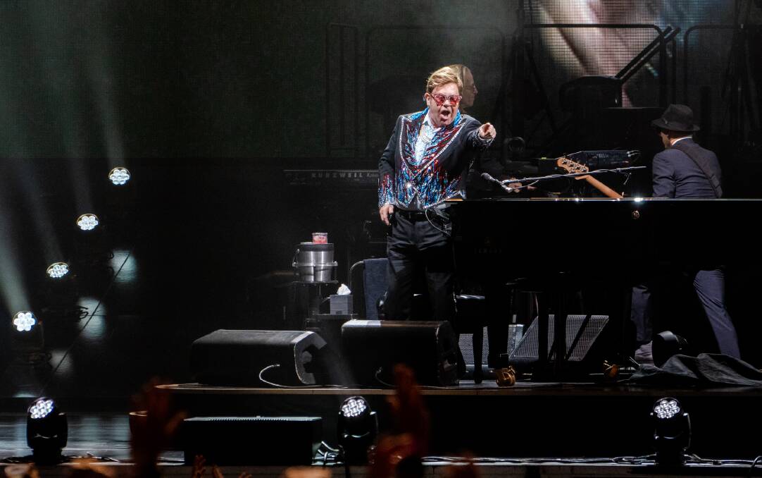 Elton John live. Pictures: Paul Dear