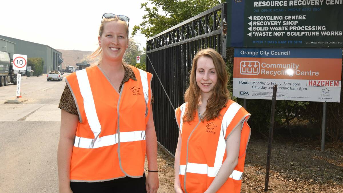 WASTE NOT: EnviroCom's Jo Smith and Lydia Mottram will run a tour of the Ophir and Euchareena Road facilities. Photo: JUDE KEOGH 
