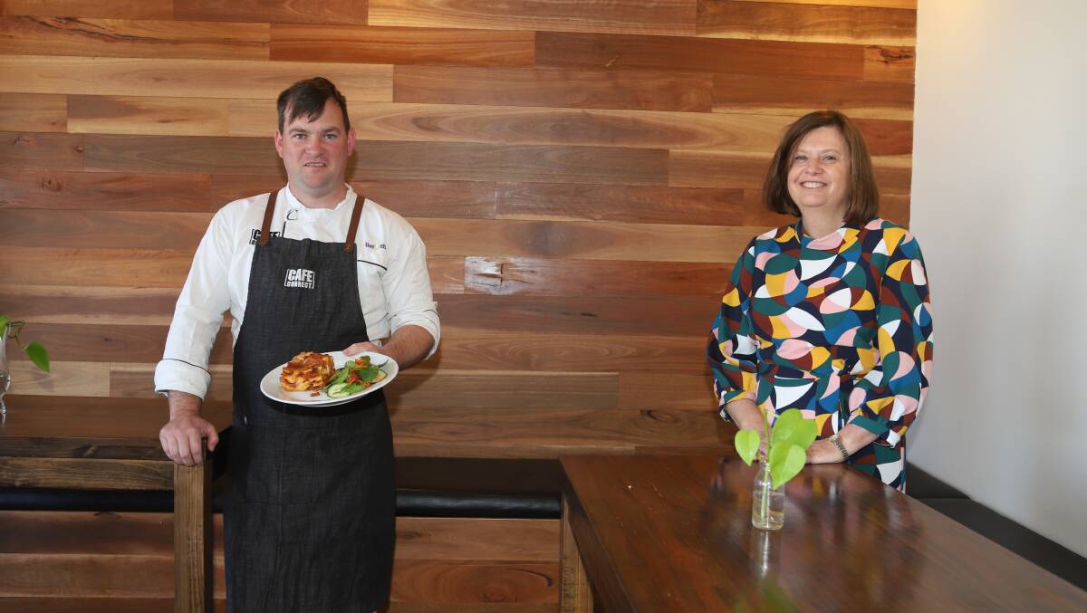 FRESH FOOD: LiveBetter Cafe Connect chef Jamie Stewart and chief executive officer Natalie Forsyth-Stock. Photo: CARLA FREEDMAN