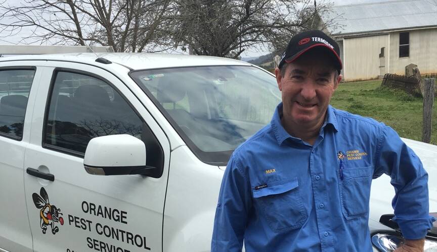 PEST PROBLEM: Orange Pest Control owner Max Skulander says drought and cold weather has impacted pest problems and maintenance in the Central West region. Photo: SUPPLIED