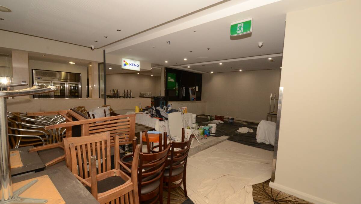 Rear end of the bistro area in the Royal Hotel. Photo: JUDE KEOGH