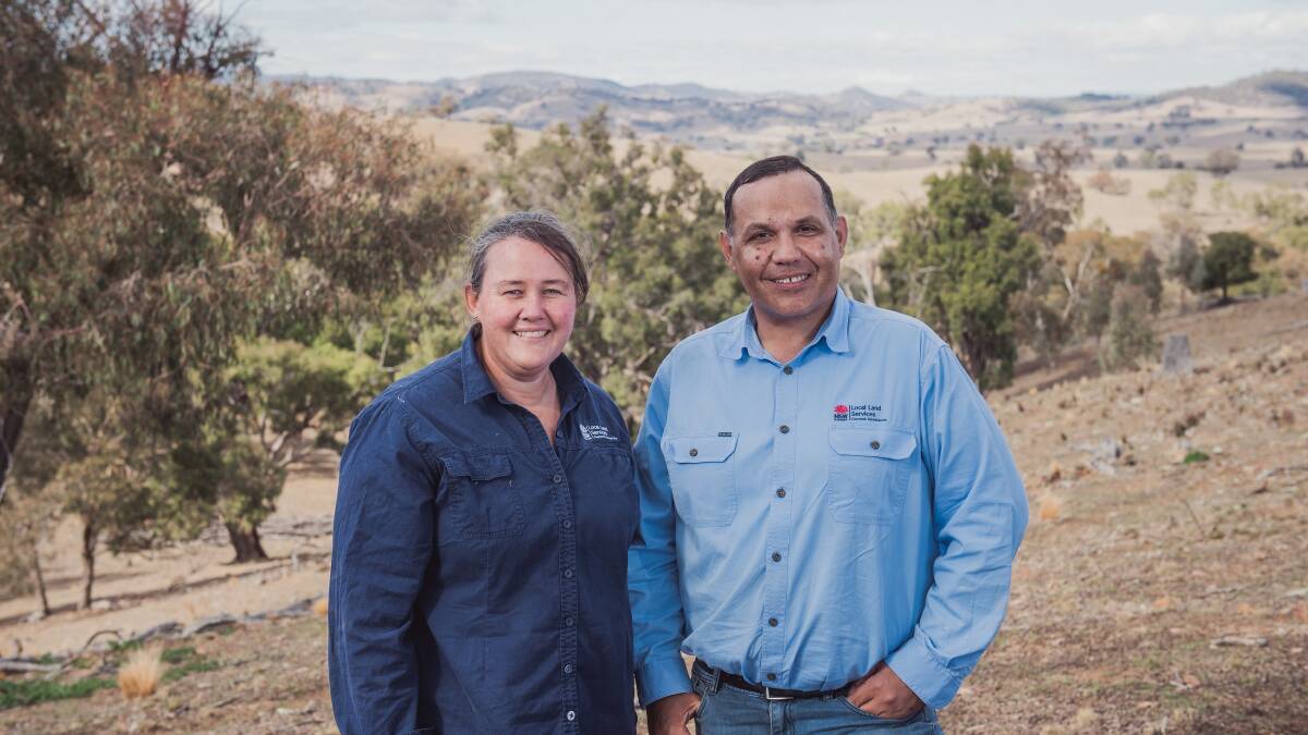 LIGHTING THE PATH: Central Tablelands Local Land Service senior land service officers Michelle Hines and author Greg Ingram. Photo: SUPPLIED