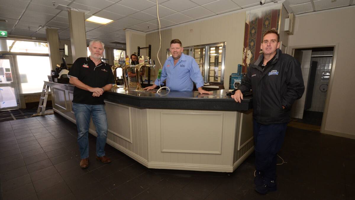 Hotel owner Nick McKechnie, manager Adam Isbester and owner Nelson Kelly Photo: JUDE KEOGH