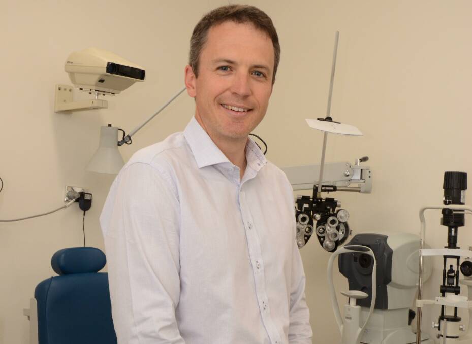 EYE SPY: Hansen Optometrists' optometrist Justin Clunas advises people to take regular and sensible breaks from screens to avoid eye strain. Photo: JUDE KEOGH 