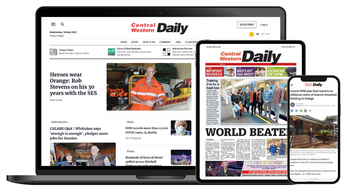 NEW LOOK: From Tuesday, May 31, the Central Western Daily will shift to a sleek, new design in both web and print. 