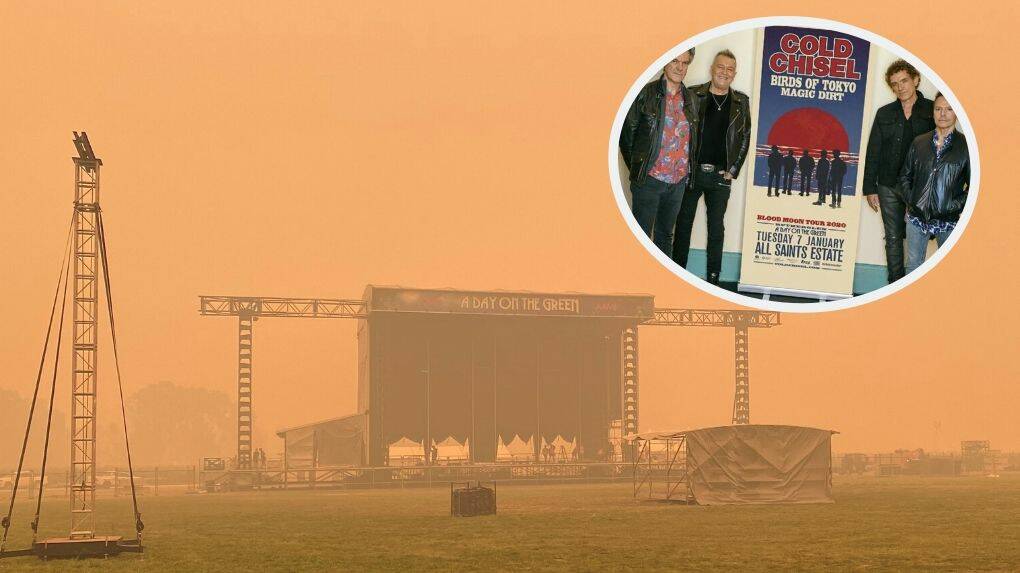 SORRY SIGHT: The air quality surrounding preparations for Tuesday's concert left organisers with no choice but to cancel.