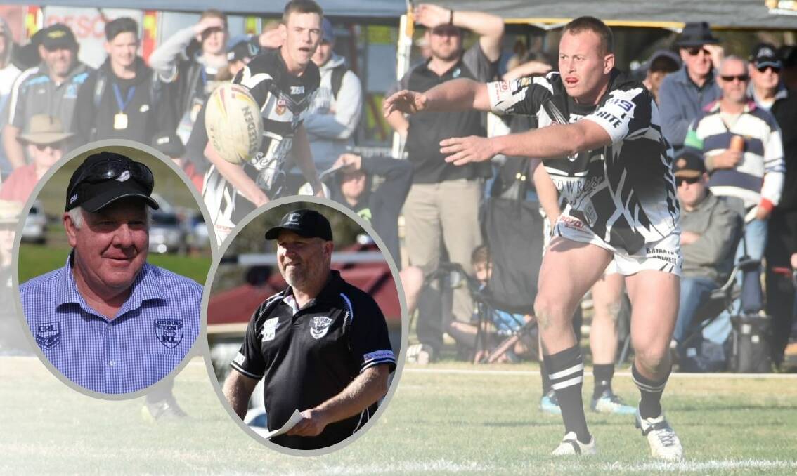 MAGPIES WOES: Losing Josh Rainbow proved a telling blow for Cowra after the success of 2018, and insets Linore Zamparini and Marc McLeish. 
