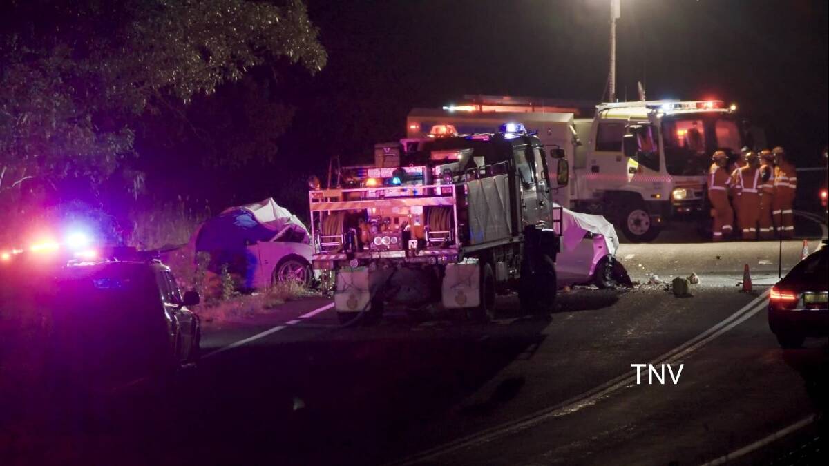 Three people are dead after a crash on the Mid Western Highway on Thursday night. Photo: TNV