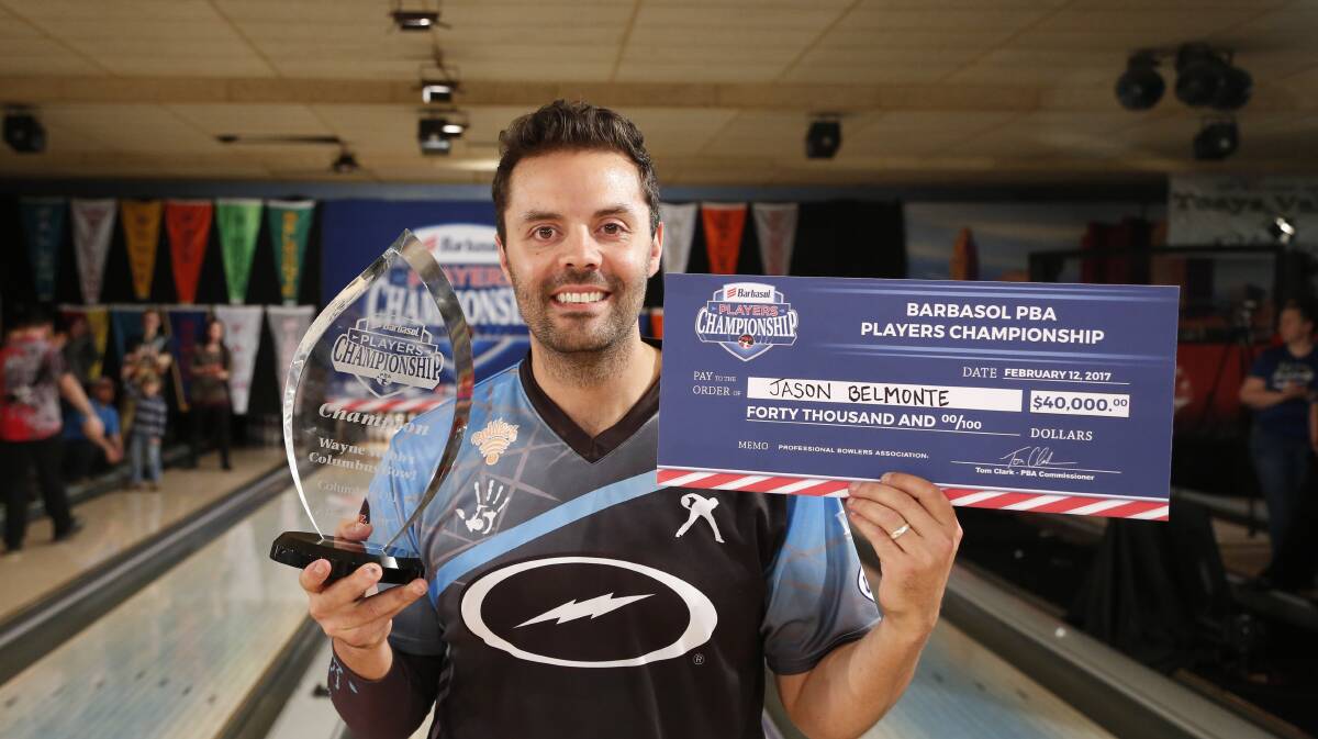 WINNER: Jason Belmonte with the coveted Players' Championship trophy. Photo: PBA.COM