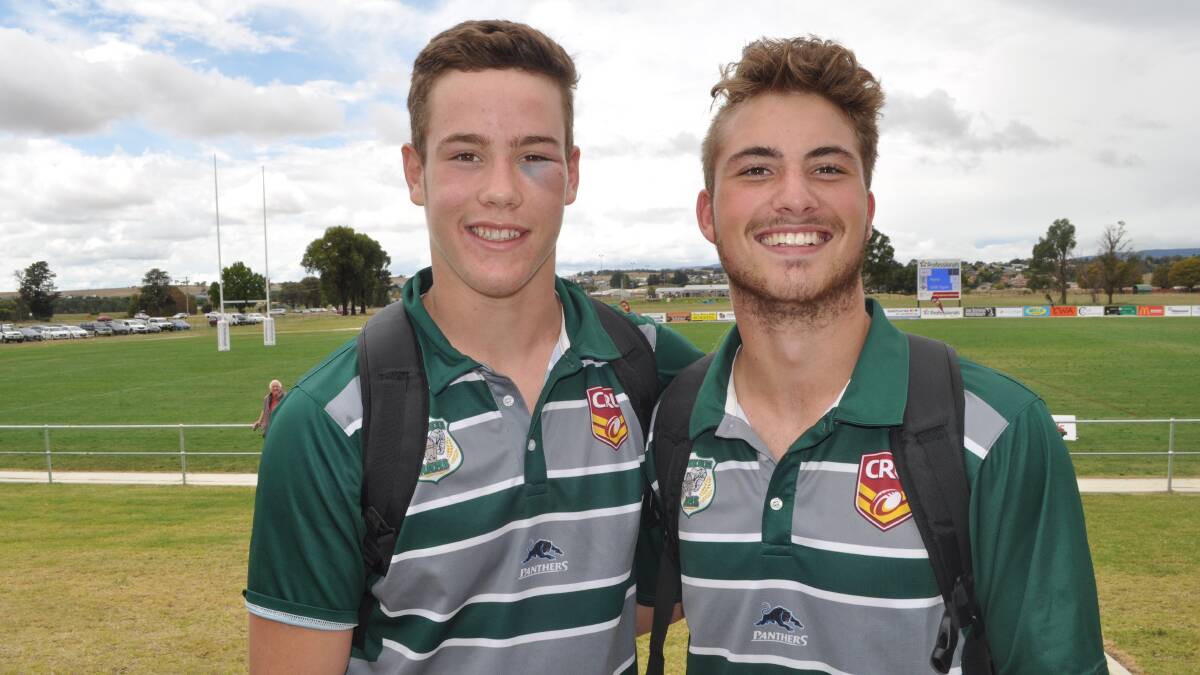 YOUNG GUNS: Blayney juniors and Western Rams representatives Liam Henry and Dylan Marmion. Photo: NICK McGRATH