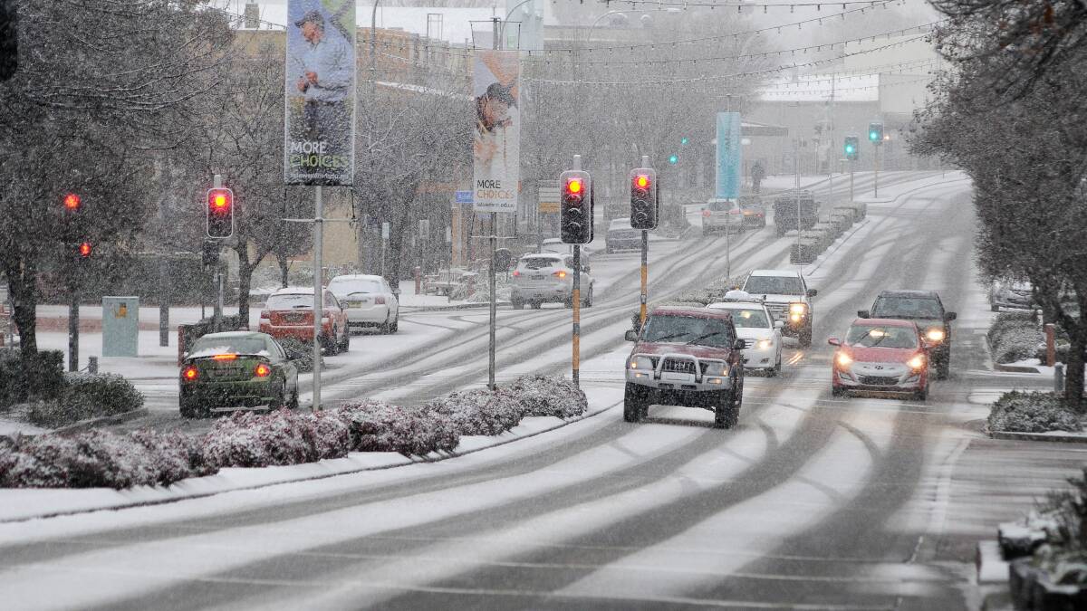 CITY SNOW: Snow is predicted down to 700m on Saturday, with Orange's elevation around the 860 mark, we could see snow in the city like we did in 2015. 