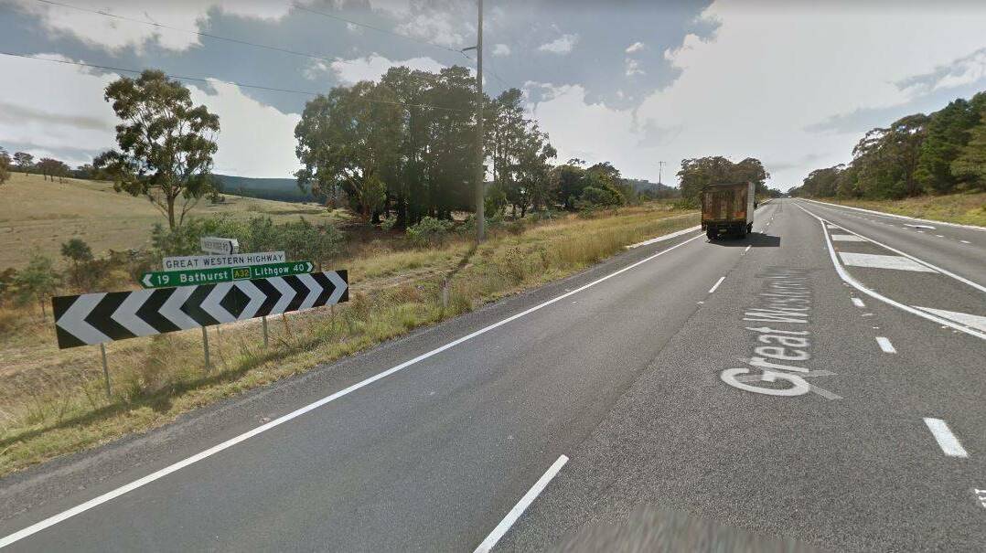 TRAFFIC: Traffic on the Great Western Highway is slow due to a crash. Photo: GOOGLE MAPS