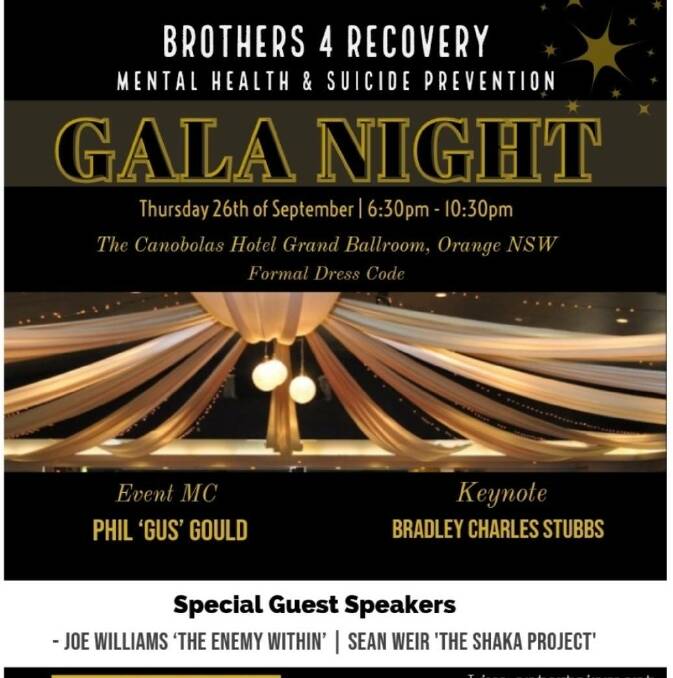 Chris Grevsmuhl and Steve Morris are hosting a Brothers 4 Recovery Mental Health and Suicide Prevention gala night on September 26