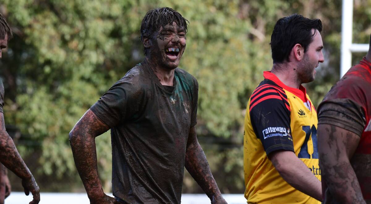 Sam Greatbatch was as happy as a pig in mud during Saturday's clash with Cowra at Endeavour Oval. Photo: JUDE KEOGH