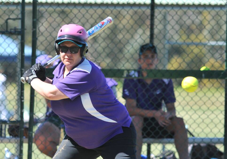 I'LL LET THAT ONE GO: Just Us' Linda Cousins leaves this pitch on Saturday as her side gears towards a win in their season opener. Photo: JUDE KEOGH