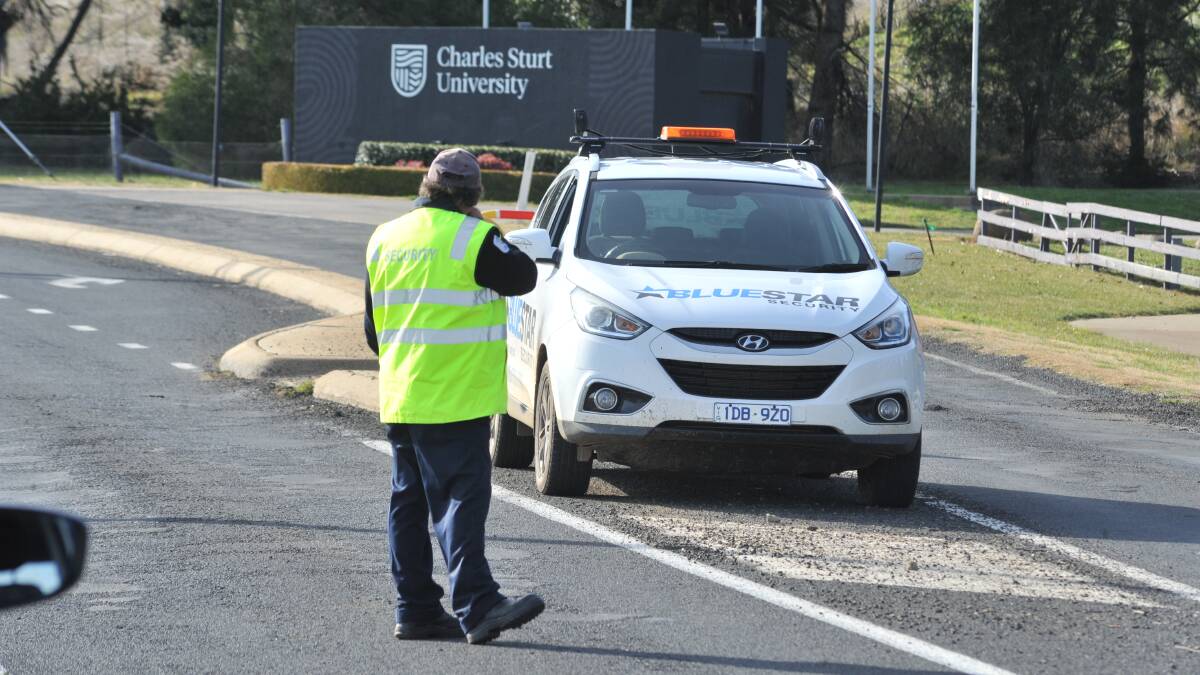 LOCKDOWN: Charles Sturt University's Orange campus was placed into a lockdown on Tuesday. 